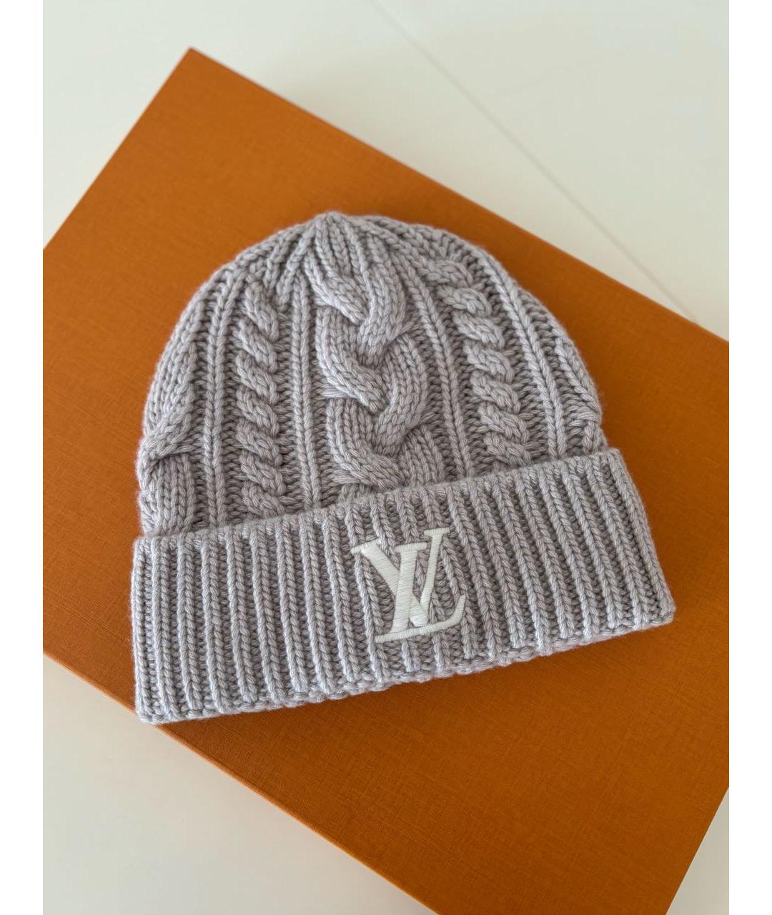 LOUIS VUITTON Бежевая шерстяная шапка, фото 2
