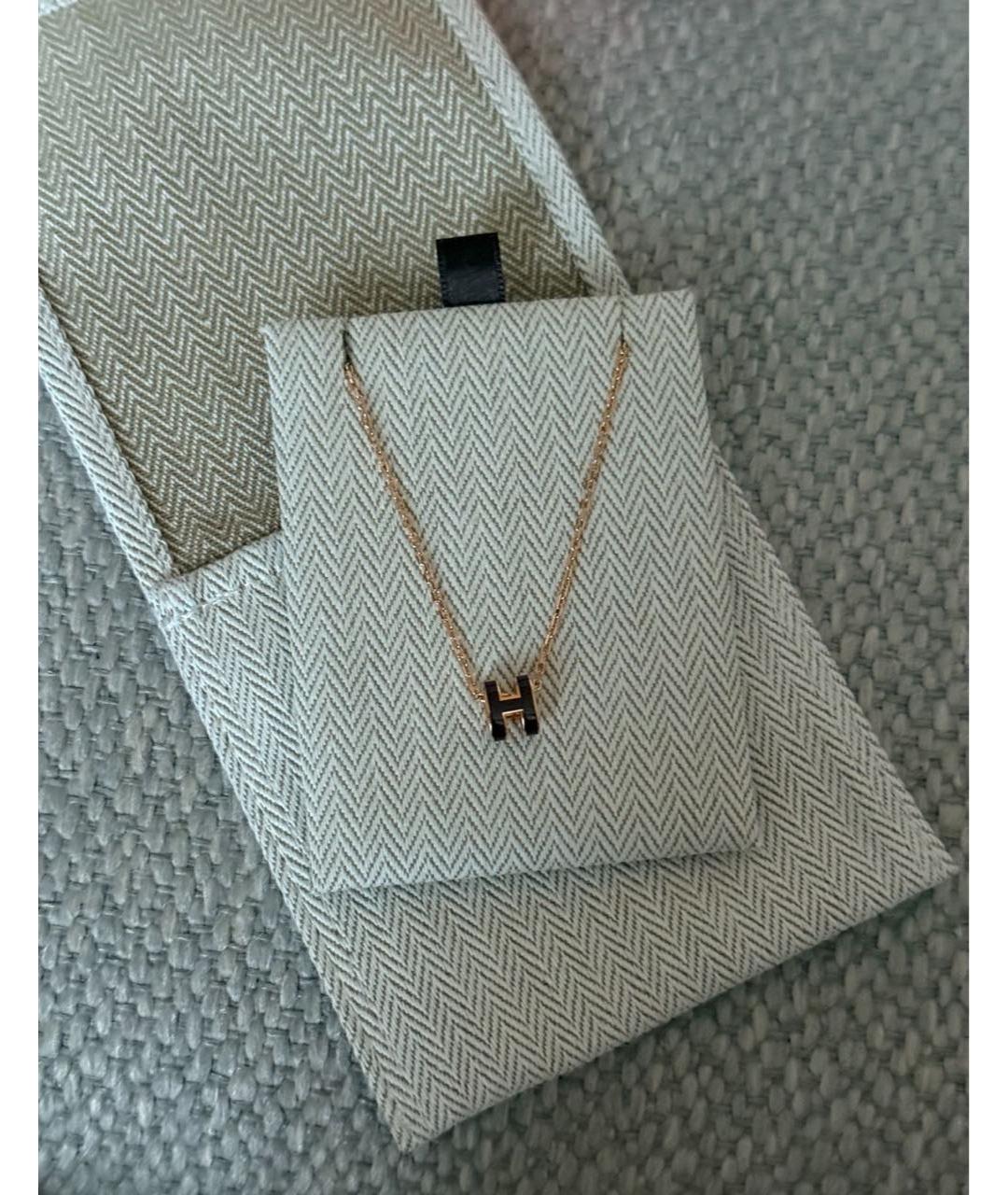 HERMES Черная металлическая подвеска, фото 4