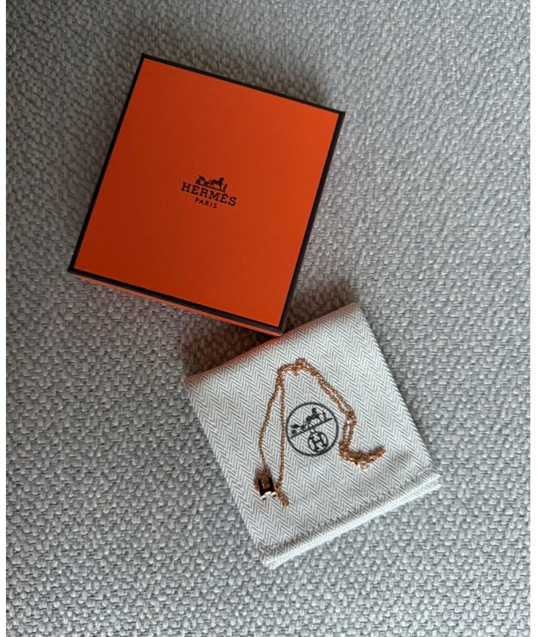 HERMES Черная металлическая подвеска, фото 3