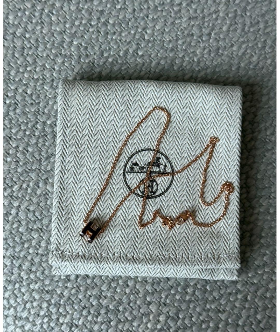 HERMES Черная металлическая подвеска, фото 2