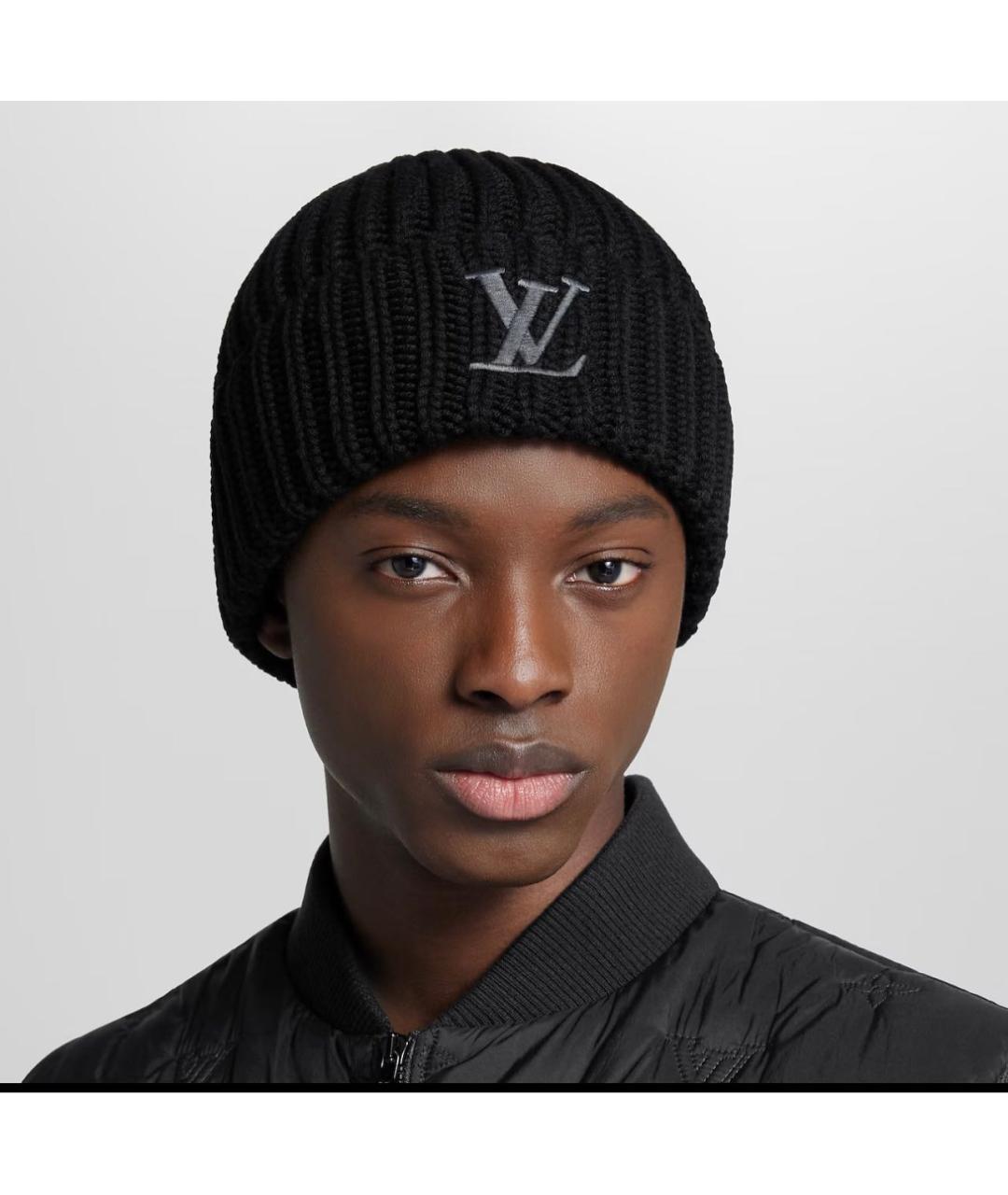 LOUIS VUITTON Черная шерстяная шапка, фото 8