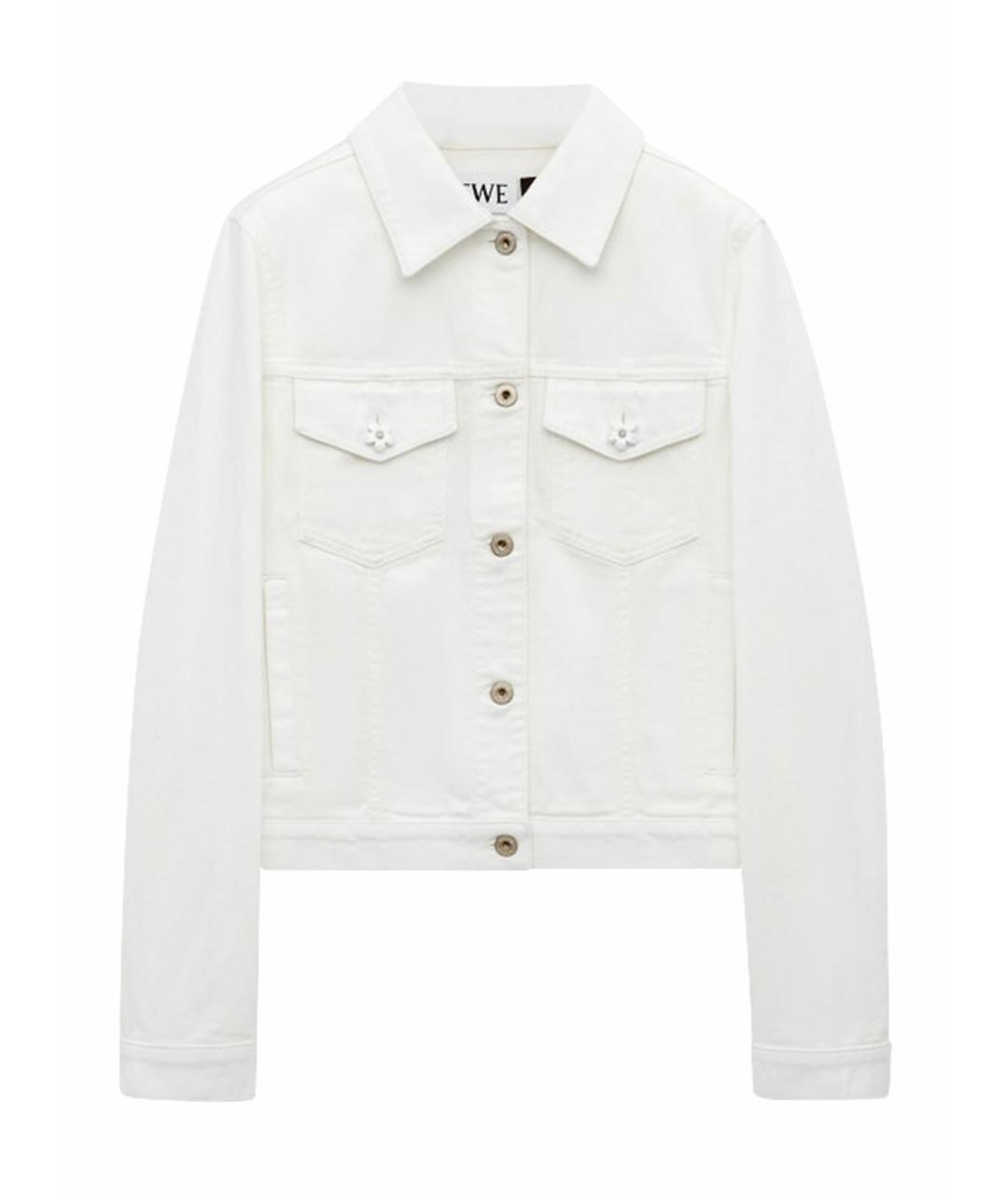 LOEWE Белая хлопковая куртка, фото 1