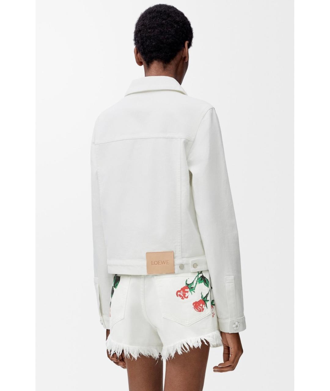 LOEWE Белая хлопковая куртка, фото 7