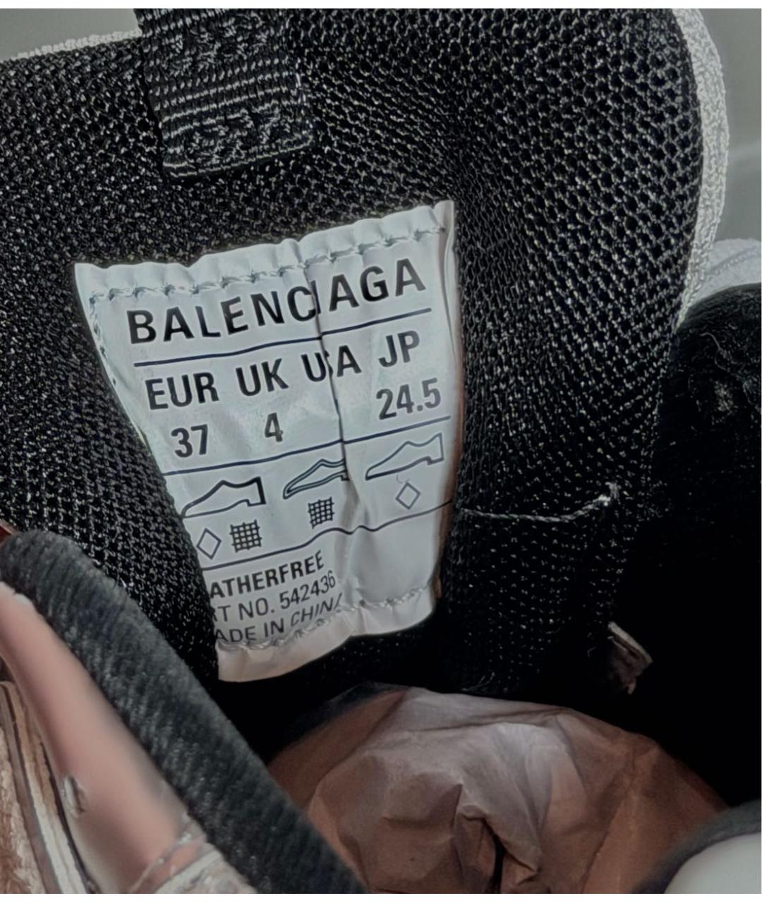 BALENCIAGA Серые текстильные кроссовки, фото 6