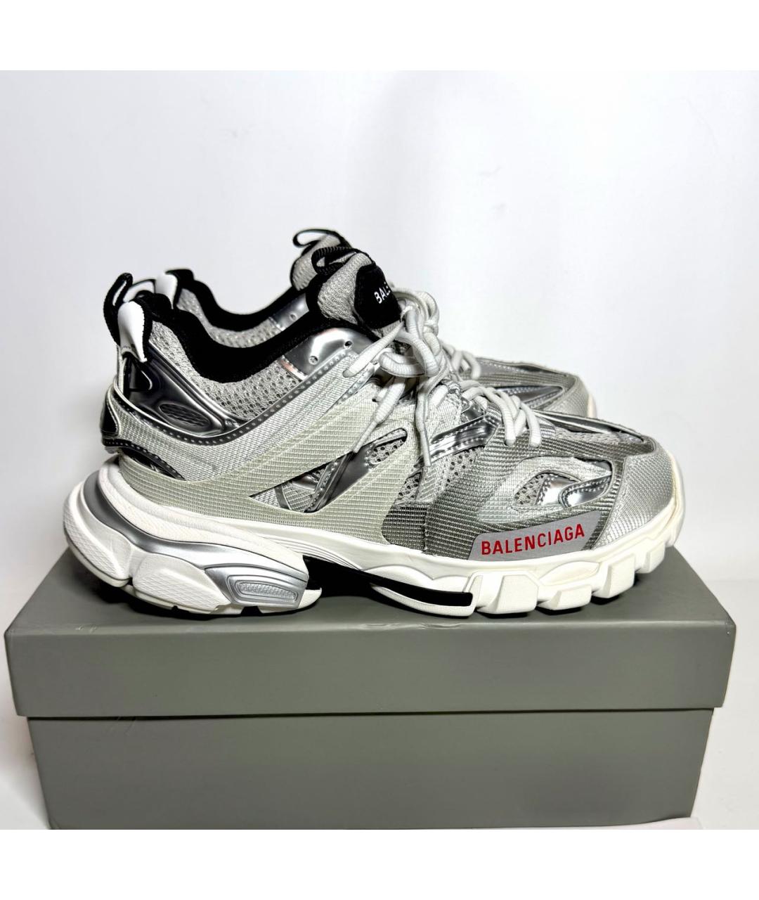BALENCIAGA Серые текстильные кроссовки, фото 9