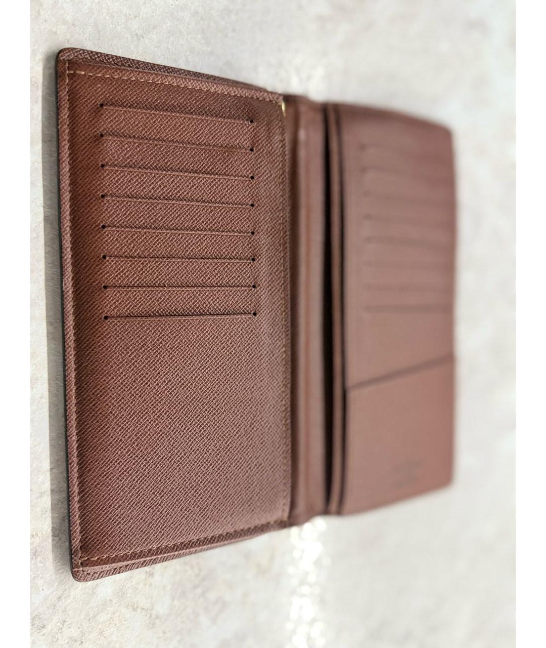 LOUIS VUITTON Коричневый кошелек, фото 4