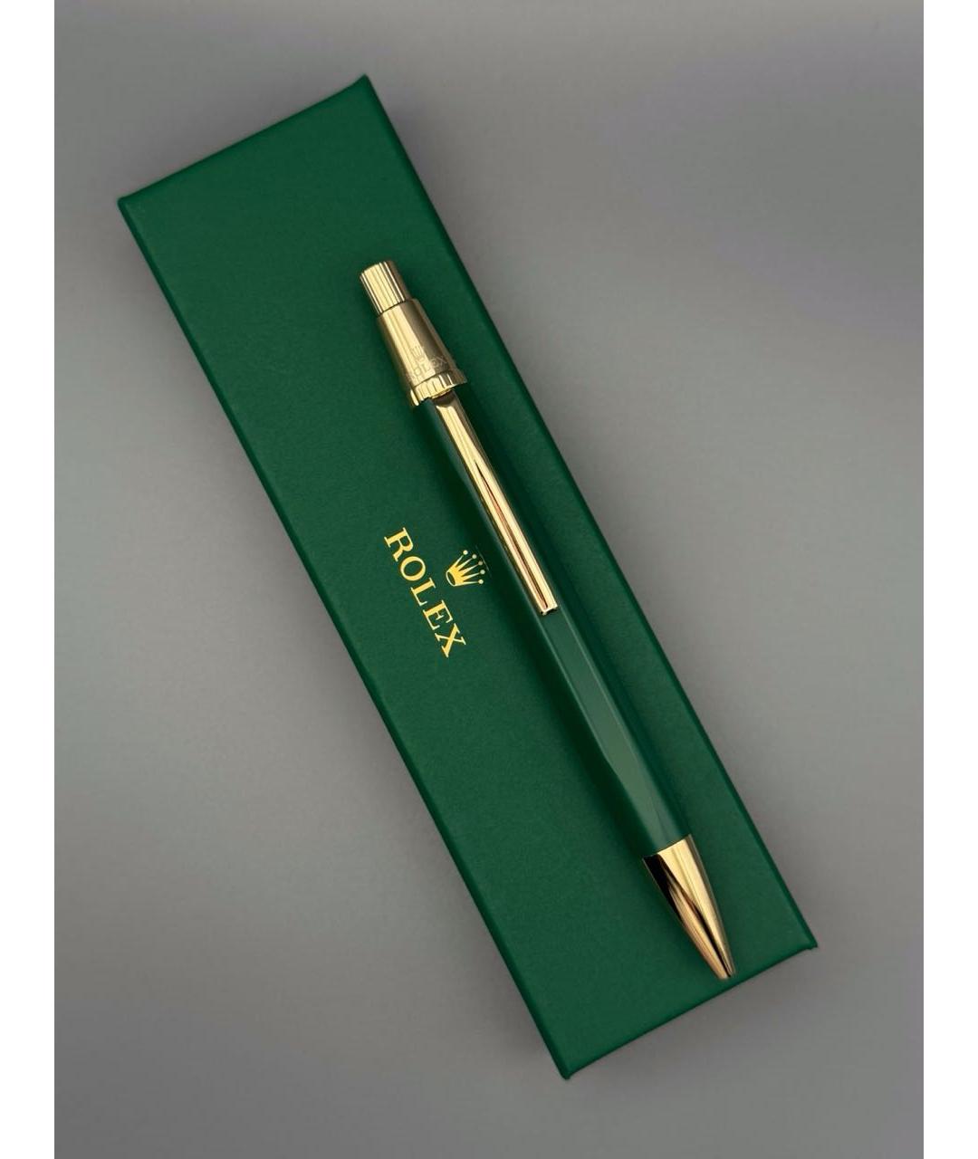 ROLEX Зеленая металлическая шариковая ручка, фото 7