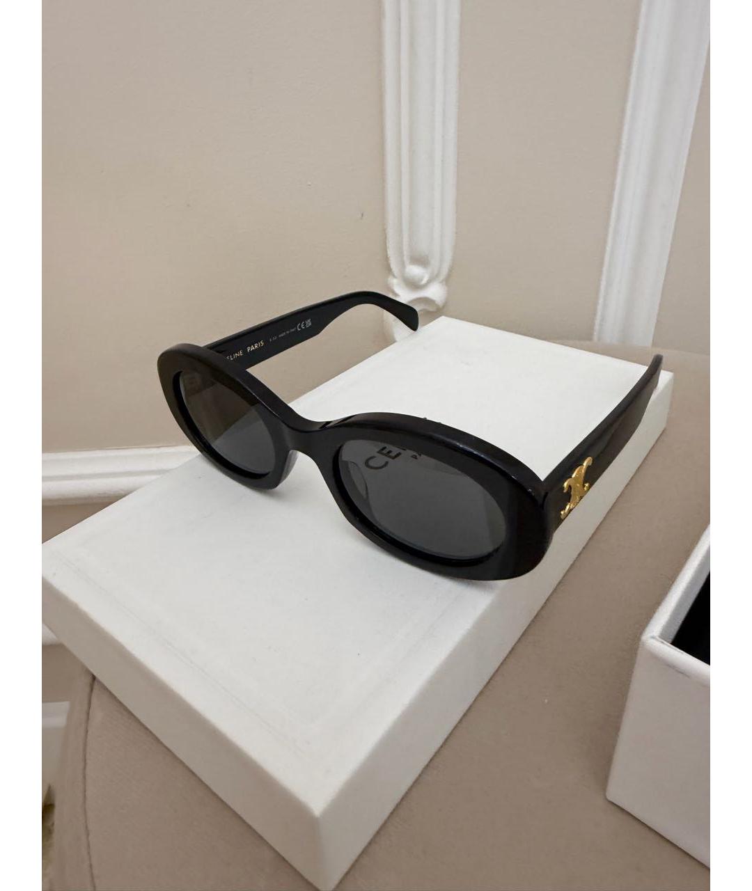 CELINE Черные пластиковые солнцезащитные очки, фото 8