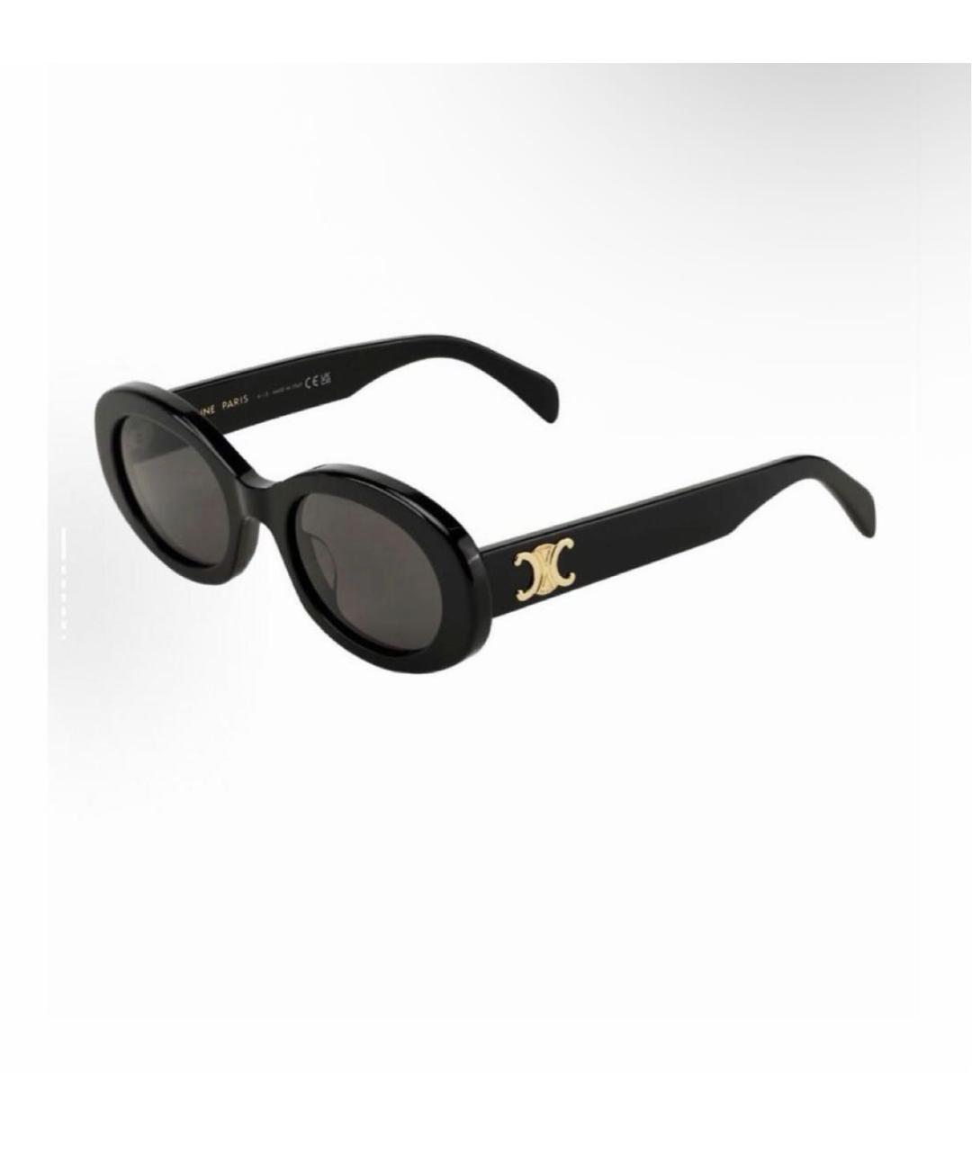 CELINE Черные пластиковые солнцезащитные очки, фото 9