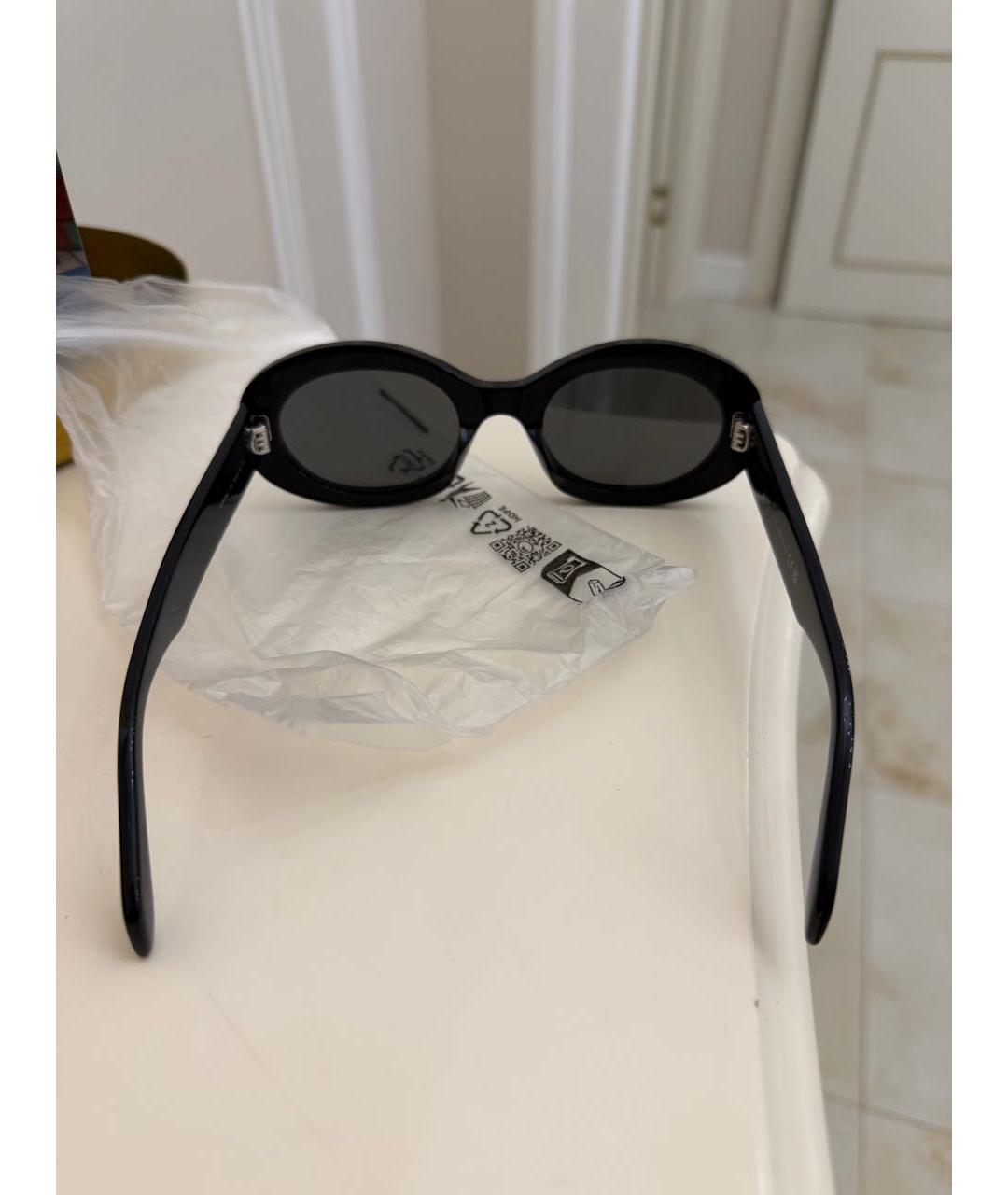 CELINE Черные пластиковые солнцезащитные очки, фото 4