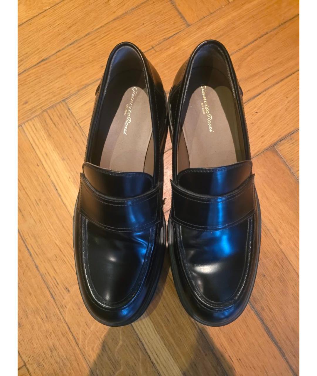 GIANVITO ROSSI Черные кожаные лоферы, фото 3