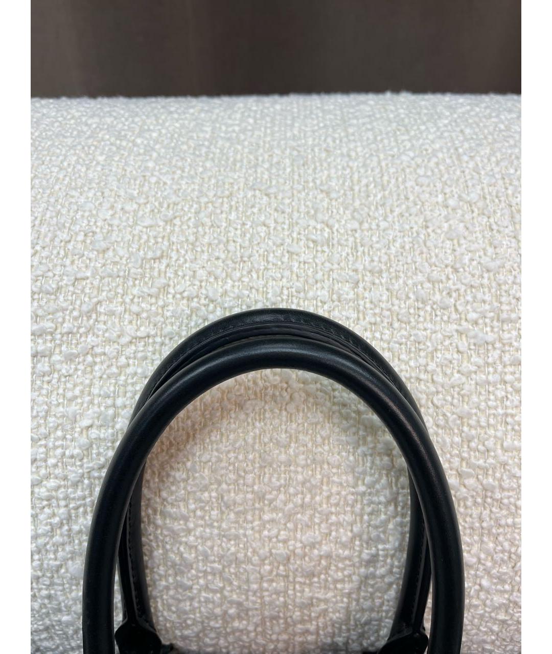 LOUIS VUITTON Черный кожаный портфель, фото 8