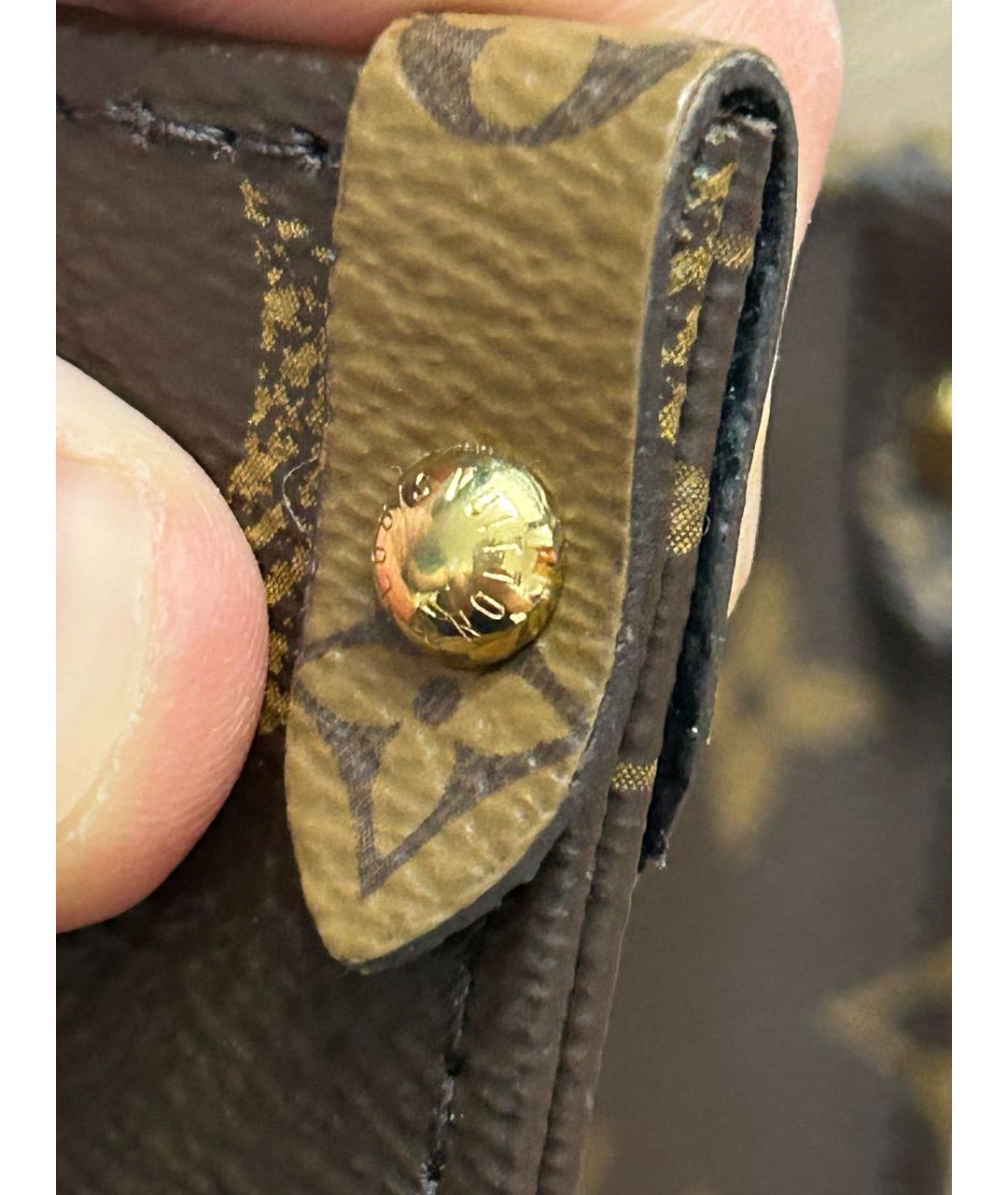 LOUIS VUITTON Коричневая сумка с короткими ручками, фото 5