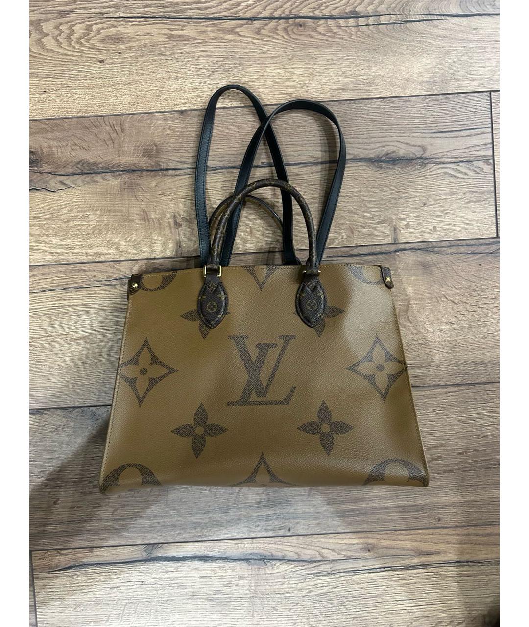 LOUIS VUITTON Коричневая сумка с короткими ручками, фото 2