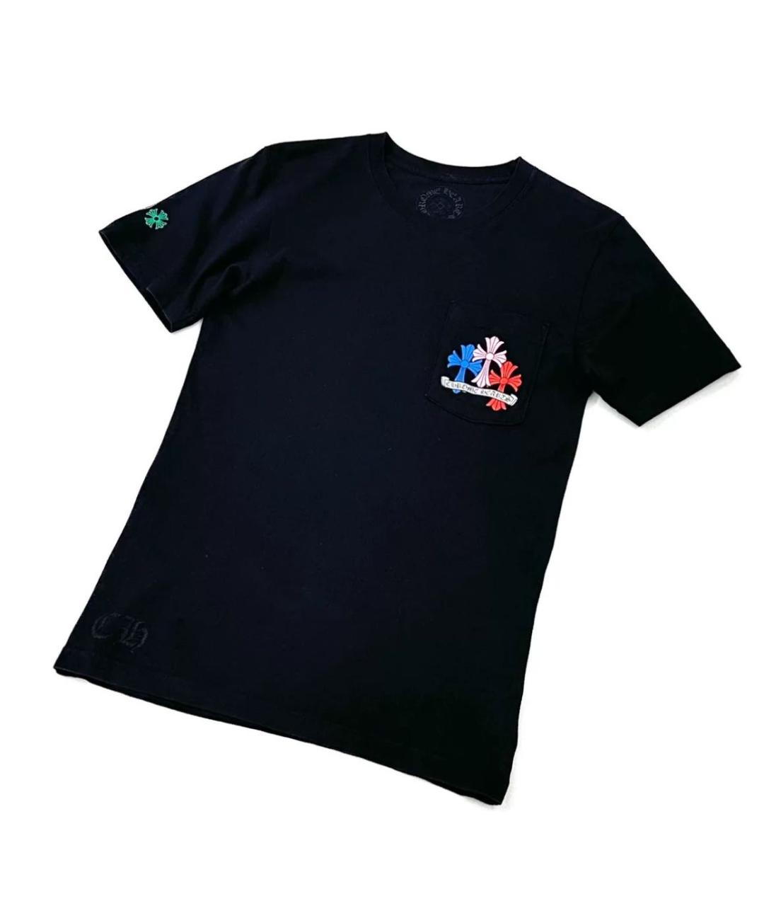 CHROME HEARTS Черная хлопковая футболка, фото 3