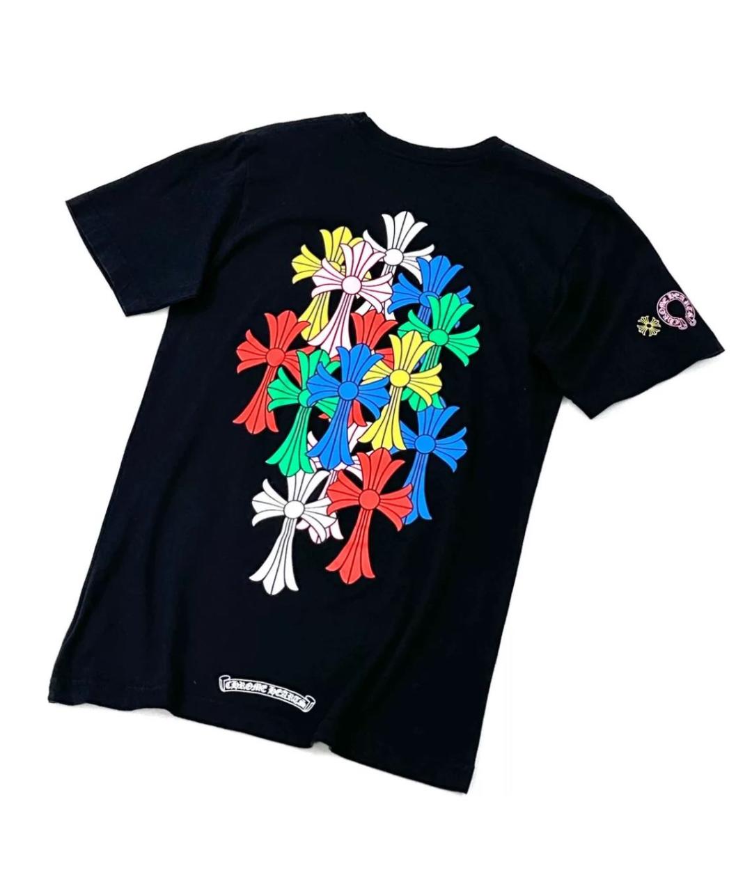 CHROME HEARTS Черная хлопковая футболка, фото 2