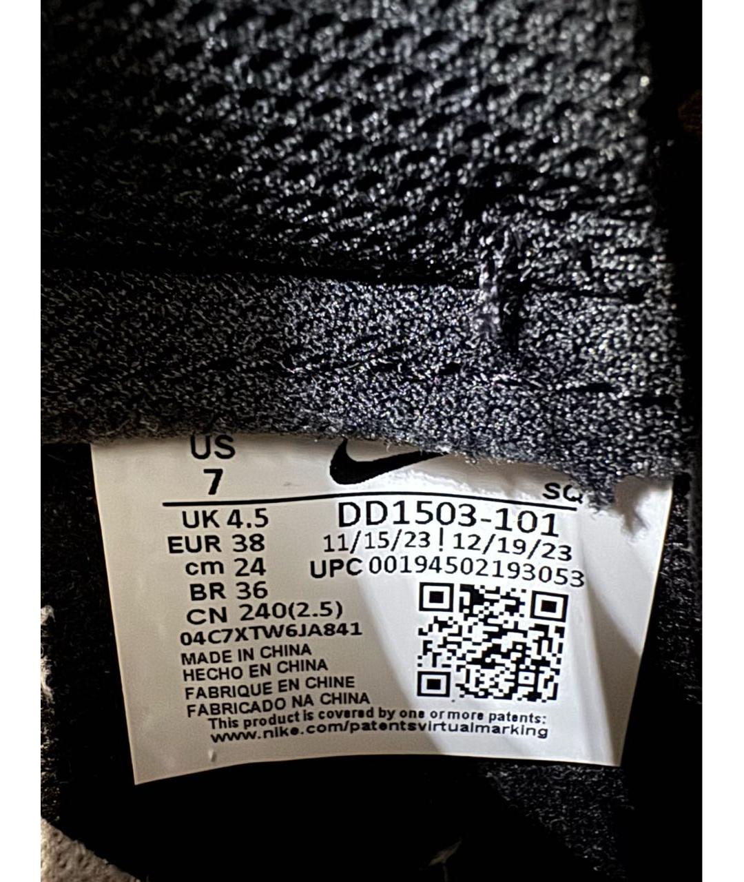 NIKE Черные кожаные кроссовки, фото 5