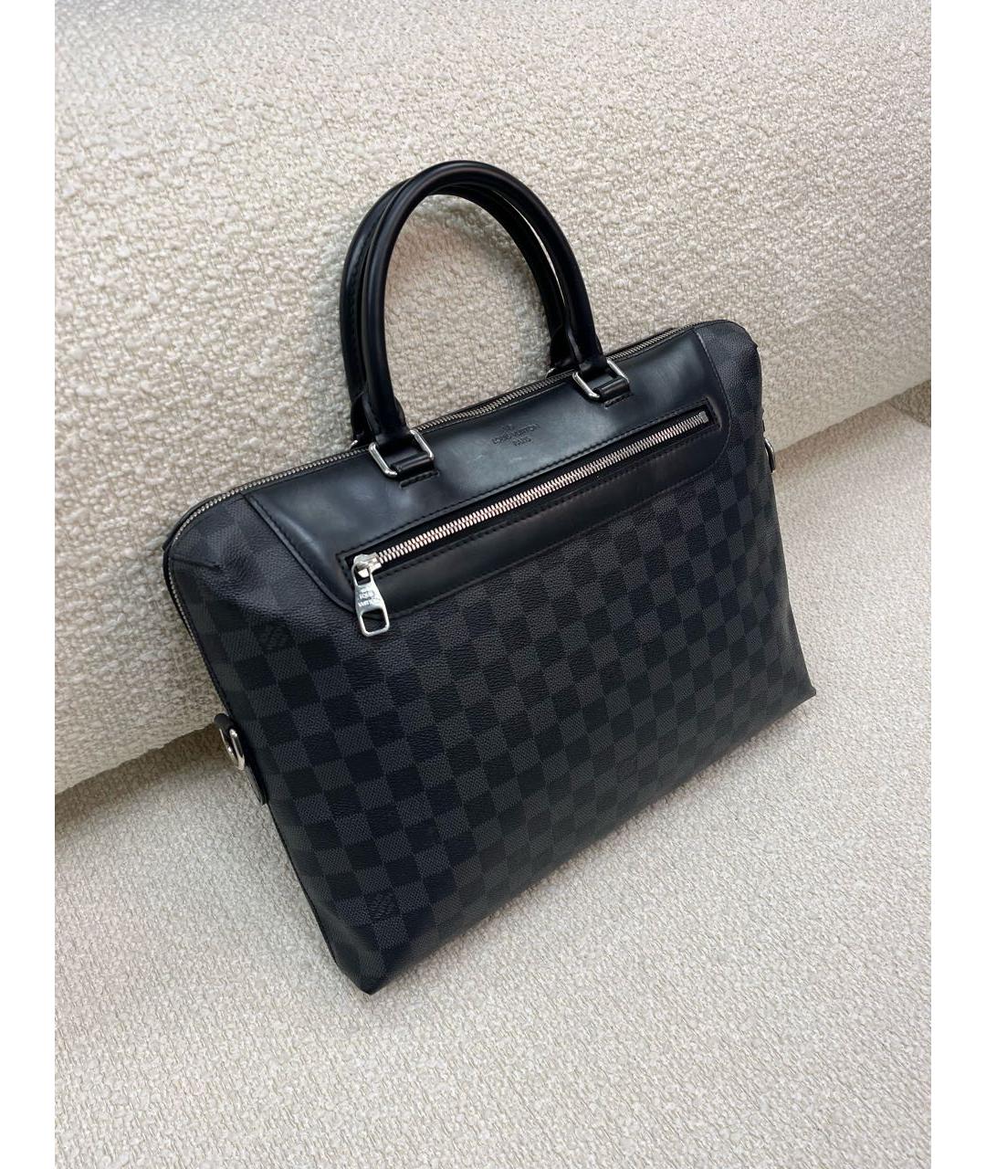 LOUIS VUITTON Черный портфель, фото 2