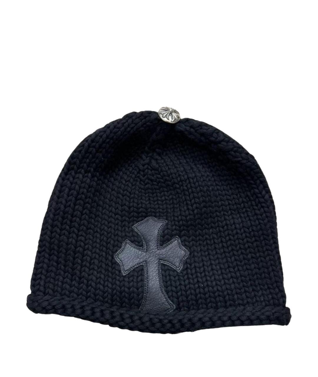 CHROME HEARTS Черная хлопковая шапка, фото 1