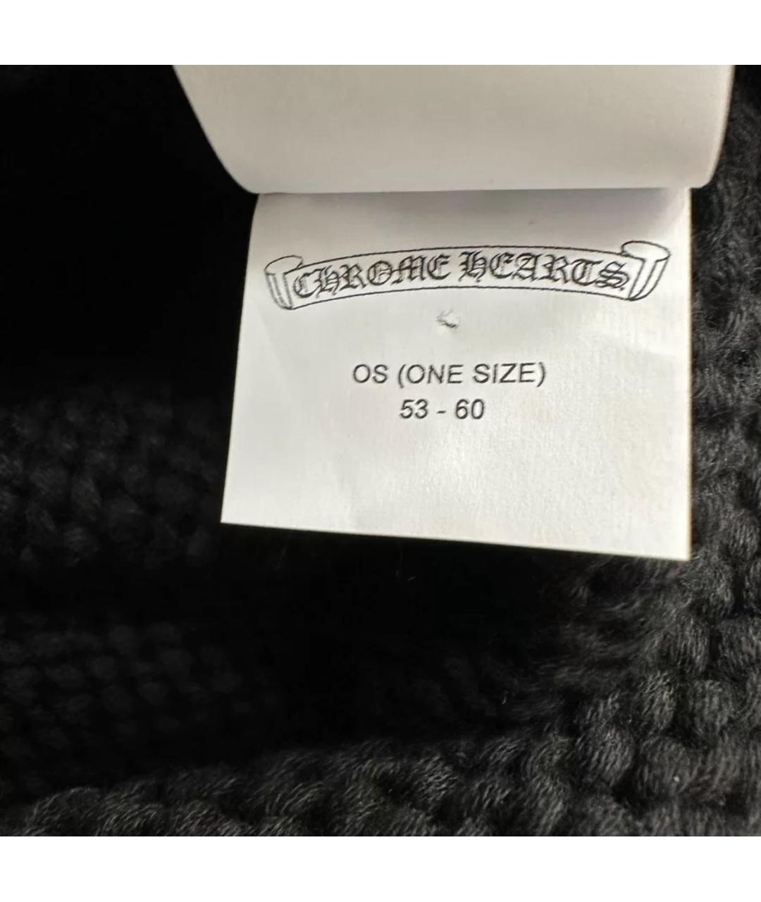 CHROME HEARTS Черная хлопковая шапка, фото 4