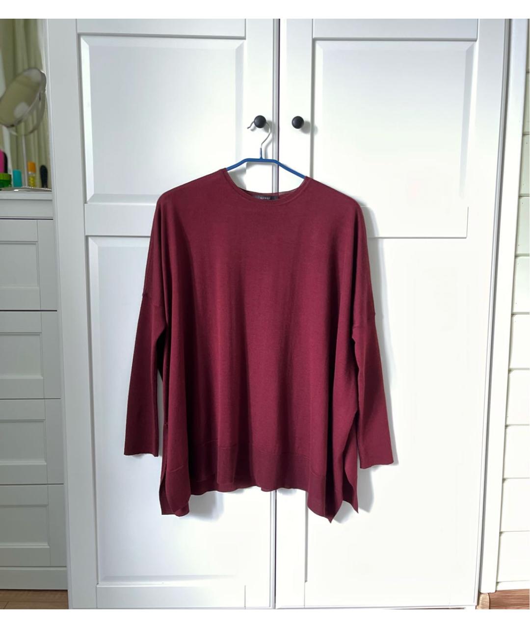 GUCCI Бордовый кашемировый джемпер / свитер, фото 3