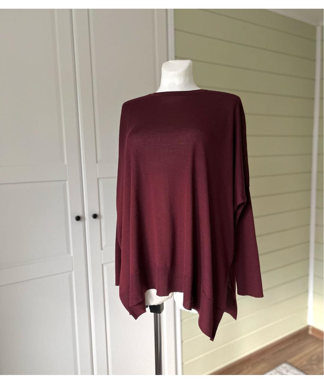 GUCCI Бордовый кашемировый джемпер / свитер, фото 9