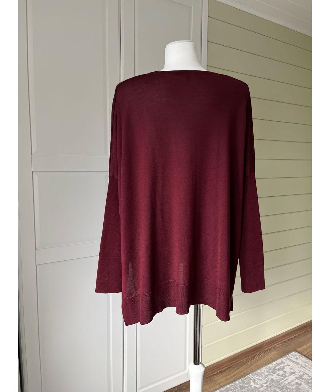 GUCCI Бордовый кашемировый джемпер / свитер, фото 2
