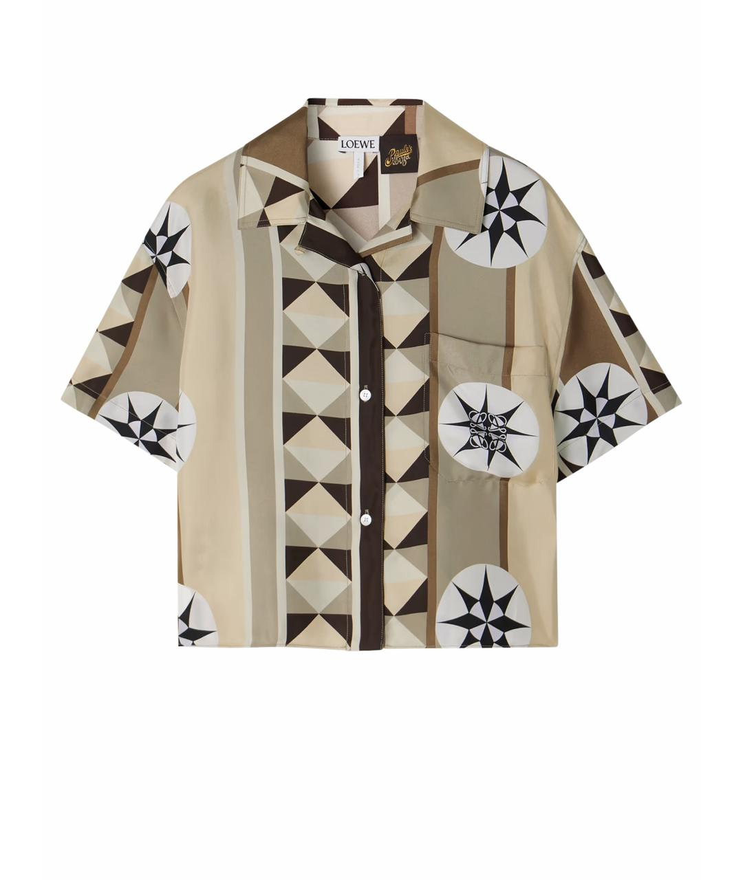 LOEWE Бежевая шелковая блузы, фото 1