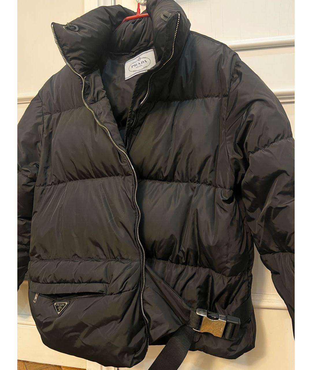 PRADA Черный полиамидовый пуховик, фото 8