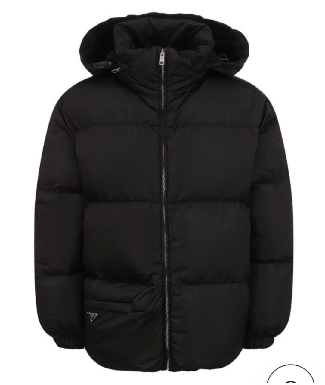 PRADA Черный полиамидовый пуховик, фото 9