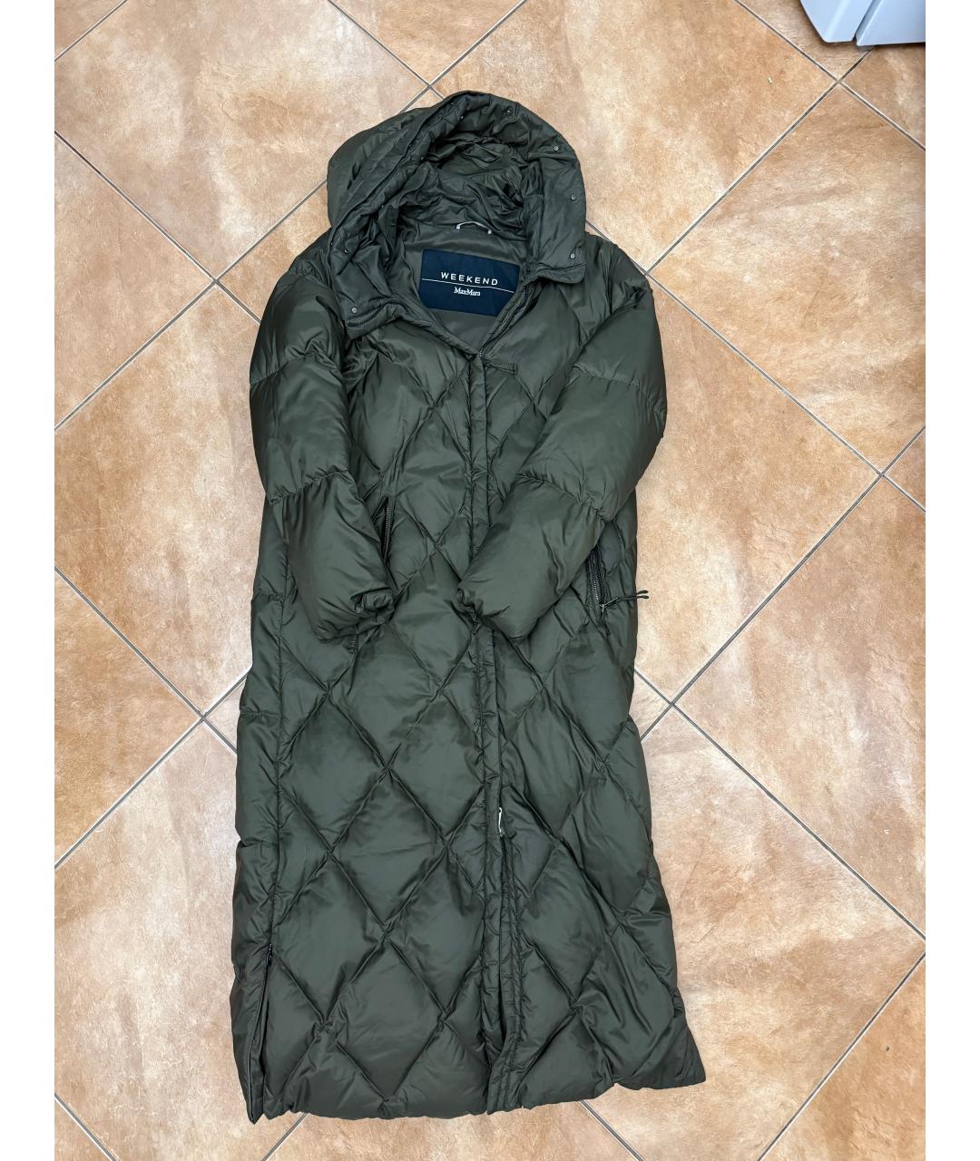 WEEKEND MAX MARA Хаки пуховик, фото 5