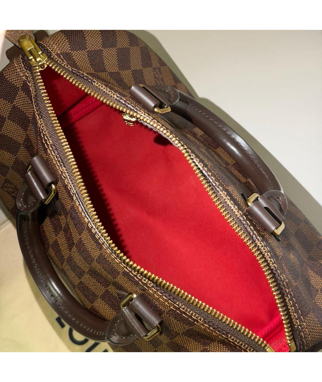 LOUIS VUITTON Коричневая сумка с короткими ручками, фото 7