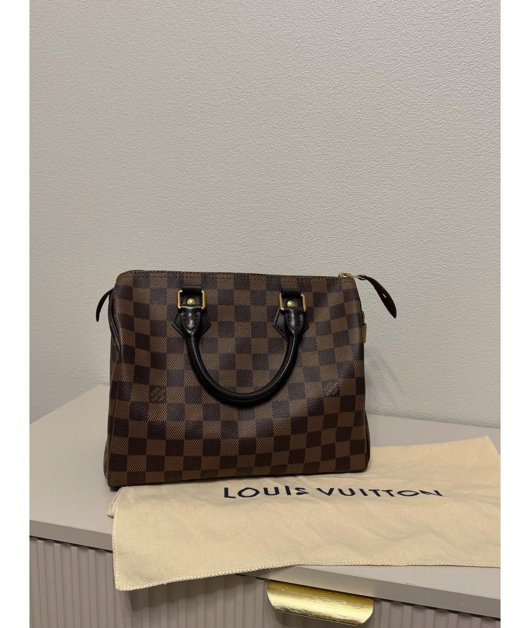 LOUIS VUITTON Коричневая сумка с короткими ручками, фото 3