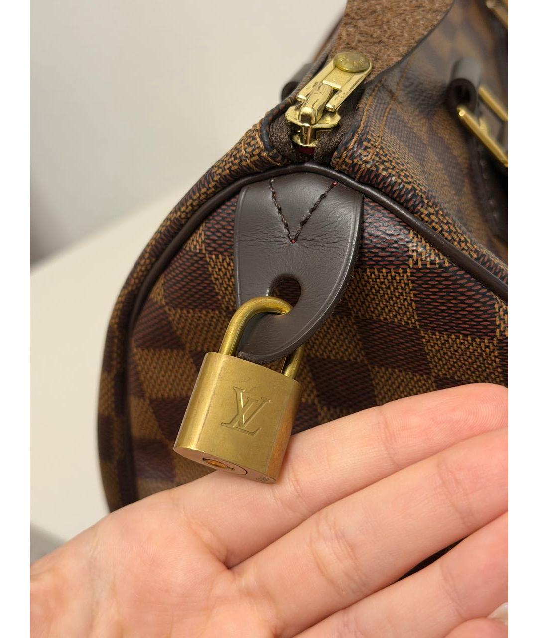 LOUIS VUITTON Коричневая сумка с короткими ручками, фото 5