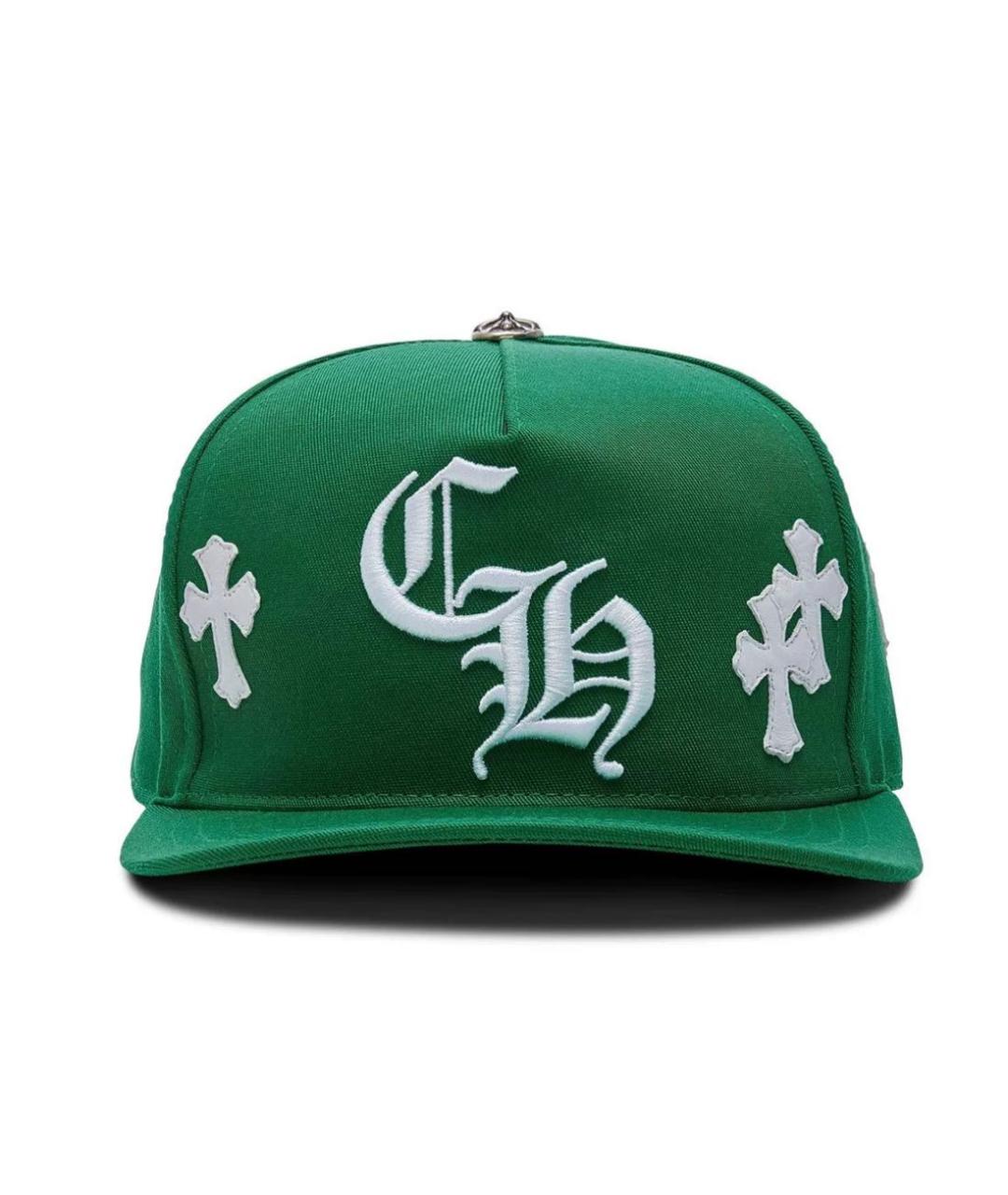 CHROME HEARTS Зеленая хлопковая кепка/бейсболка, фото 1