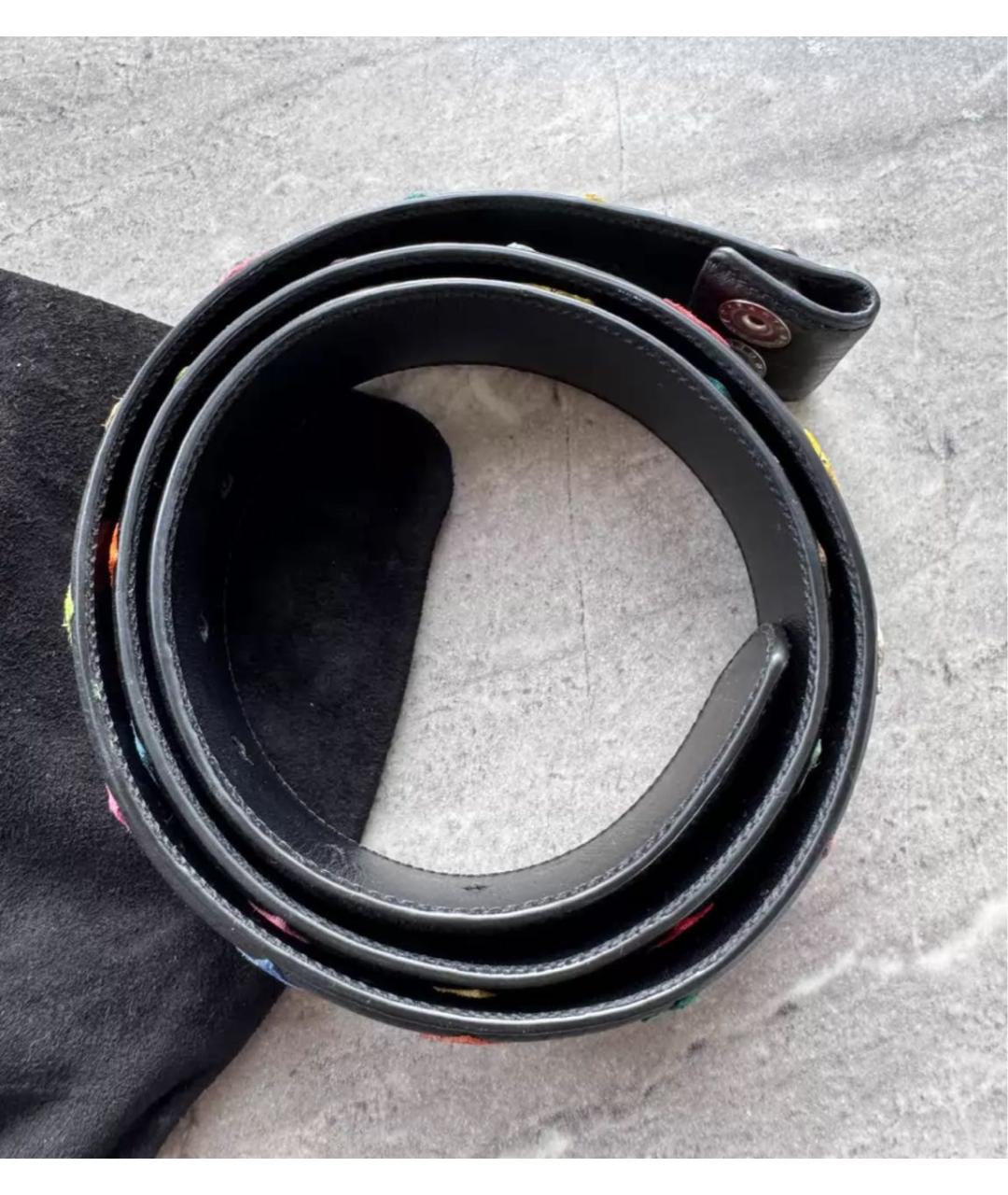 CHROME HEARTS Черный кожаный ремень, фото 2