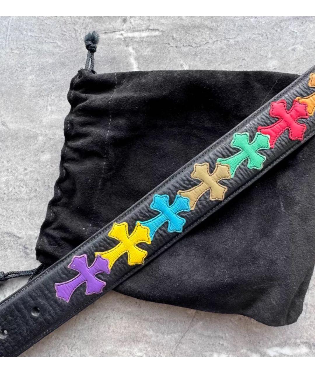 CHROME HEARTS Черный кожаный ремень, фото 6