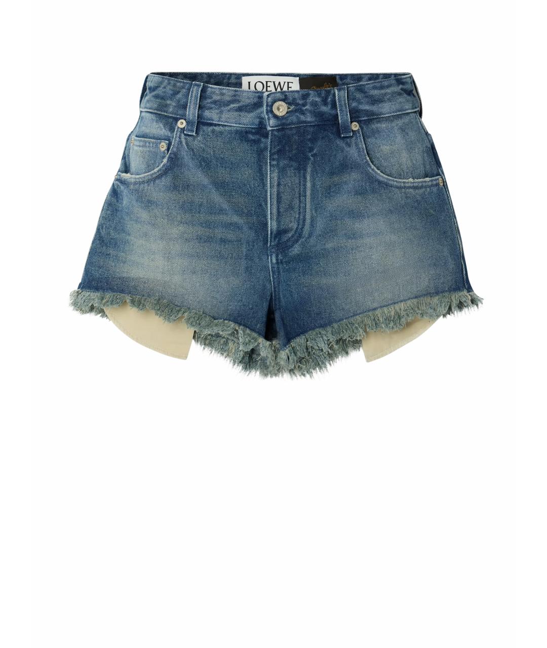 LOEWE Синие хлопковые шорты, фото 1
