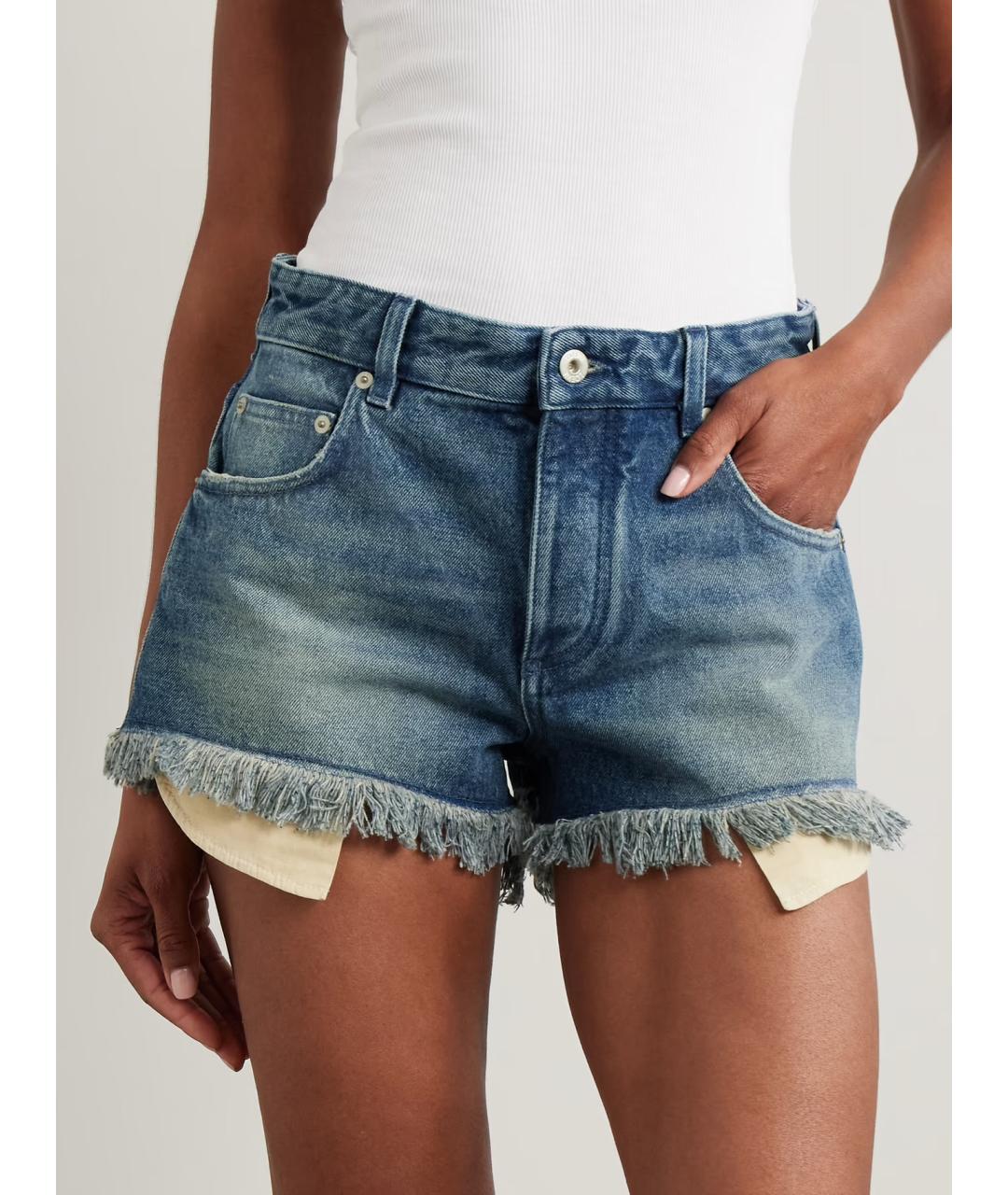 LOEWE Синие хлопковые шорты, фото 2