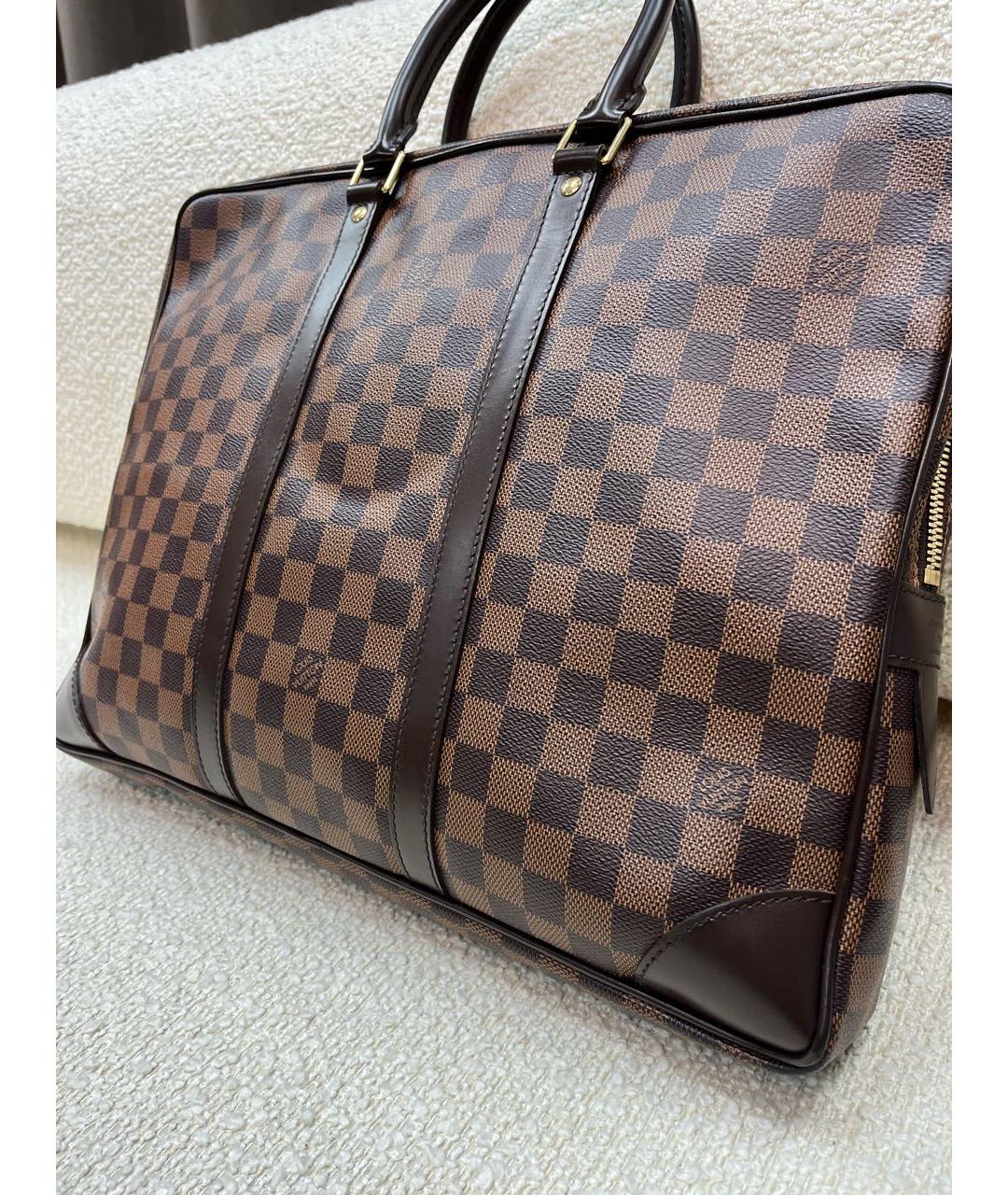 LOUIS VUITTON Коричневый портфель, фото 7