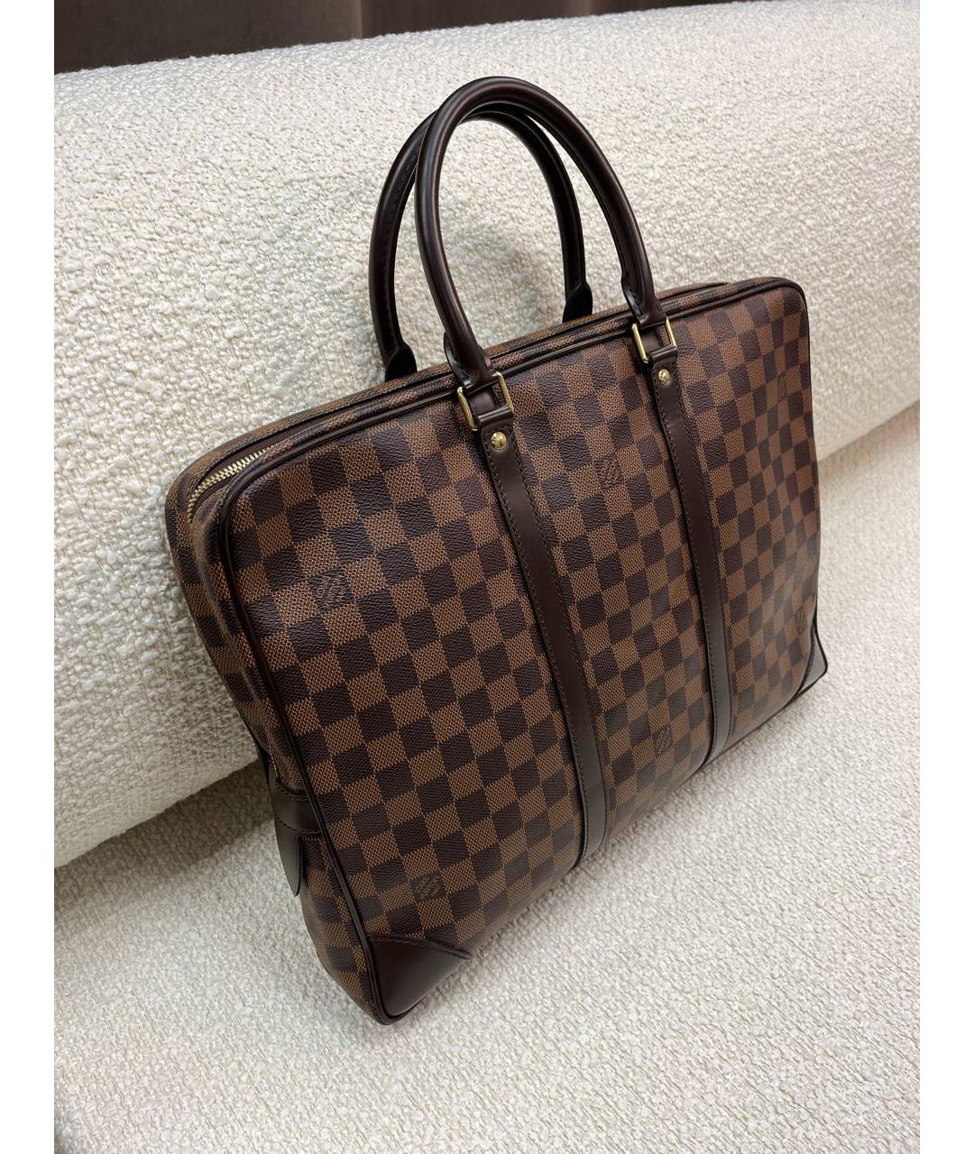 LOUIS VUITTON Коричневый портфель, фото 5