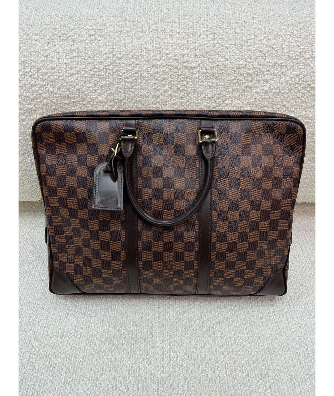 LOUIS VUITTON Коричневый портфель, фото 4