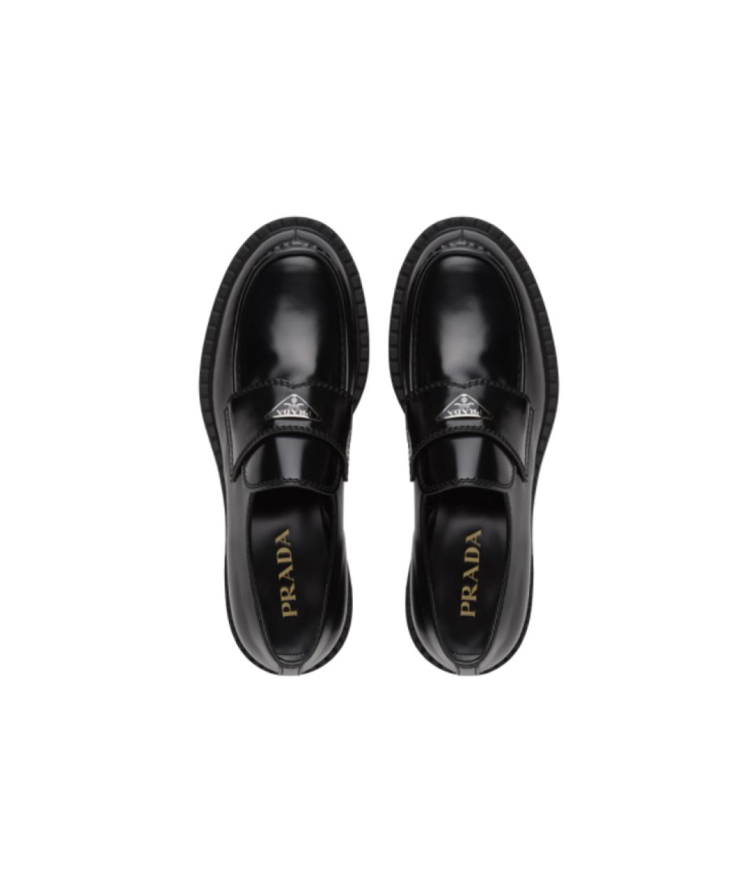PRADA Черные кожаные лоферы, фото 5