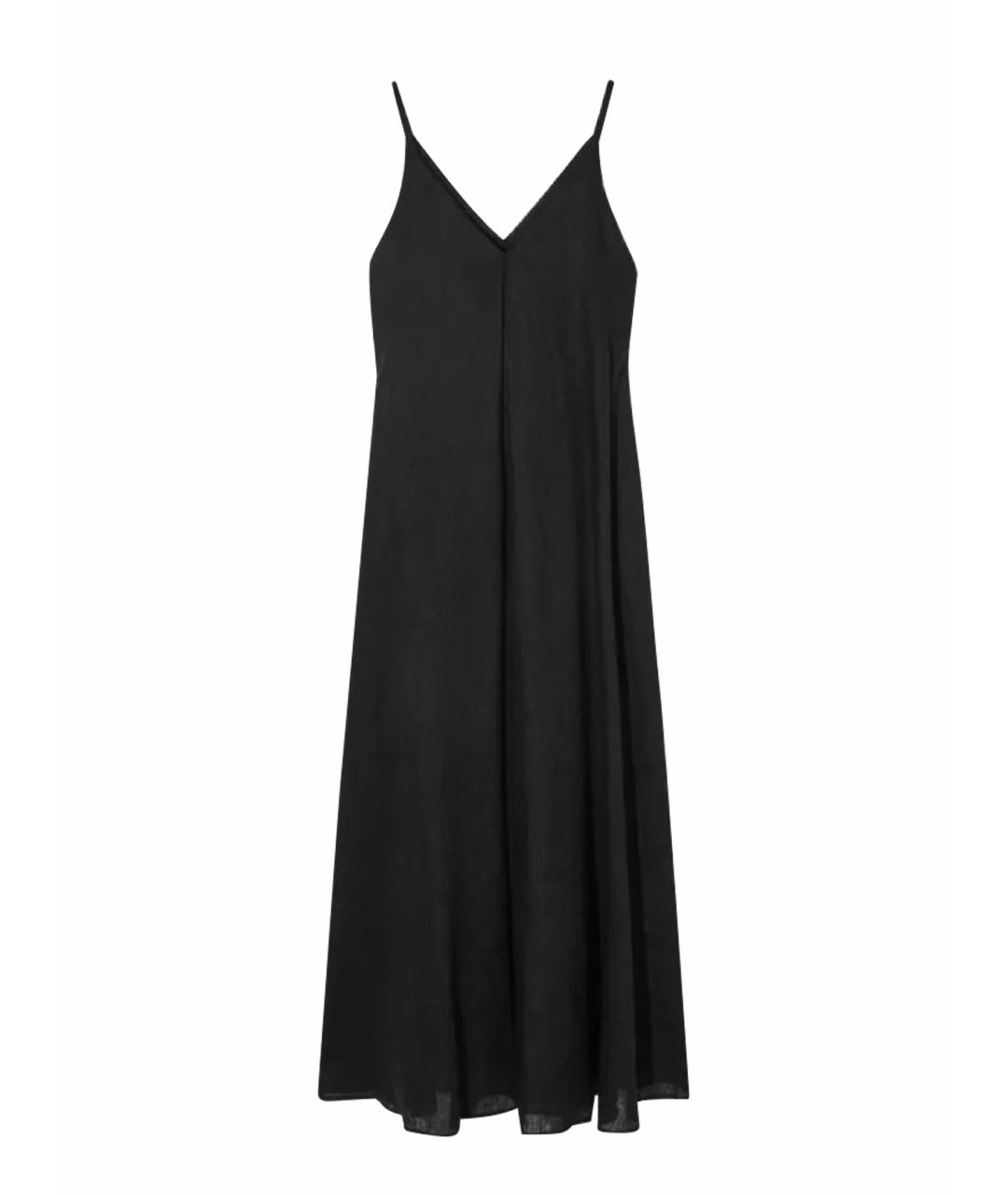 COS Черное льняное повседневное платье, фото 1