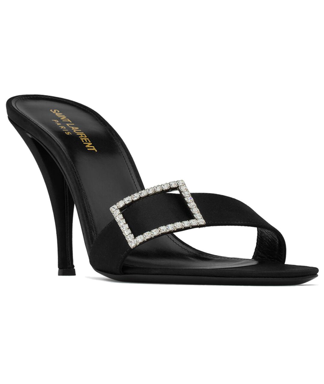 SAINT LAURENT Черные сандалии, фото 2