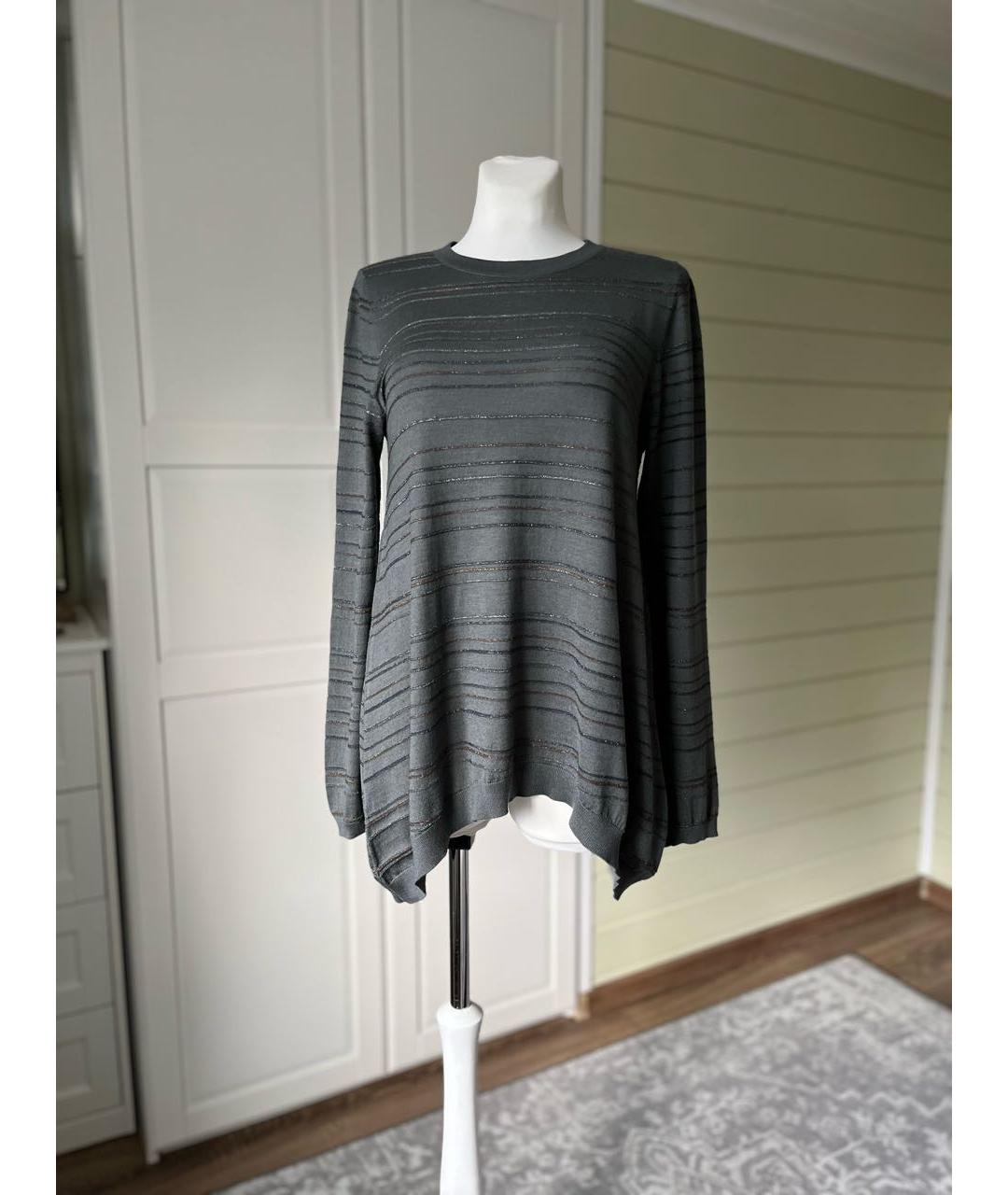 BRUNELLO CUCINELLI Серый кашемировый джемпер / свитер, фото 9