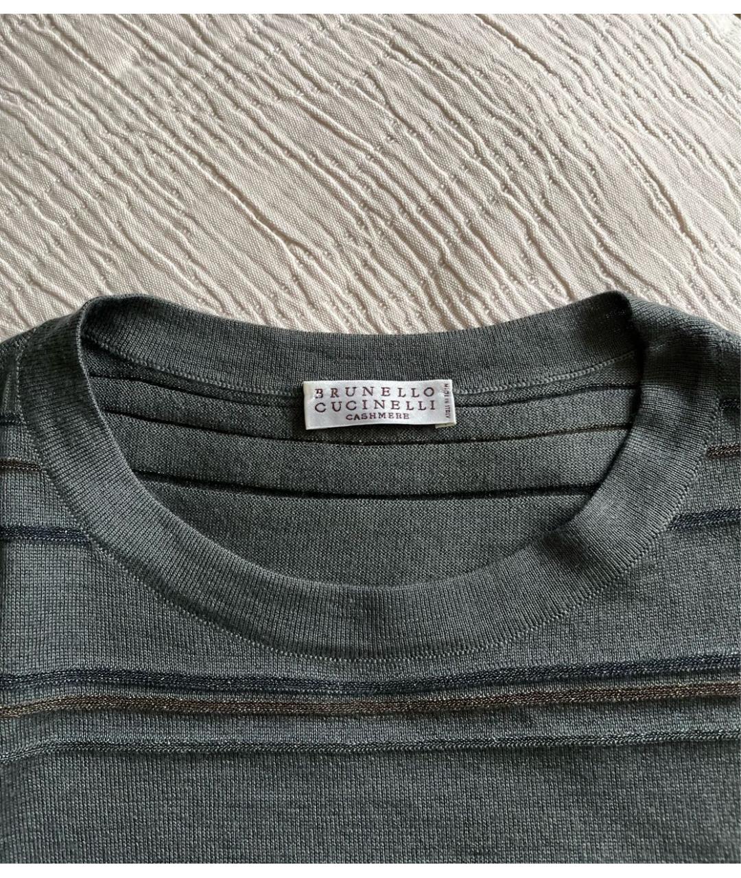 BRUNELLO CUCINELLI Серый кашемировый джемпер / свитер, фото 3