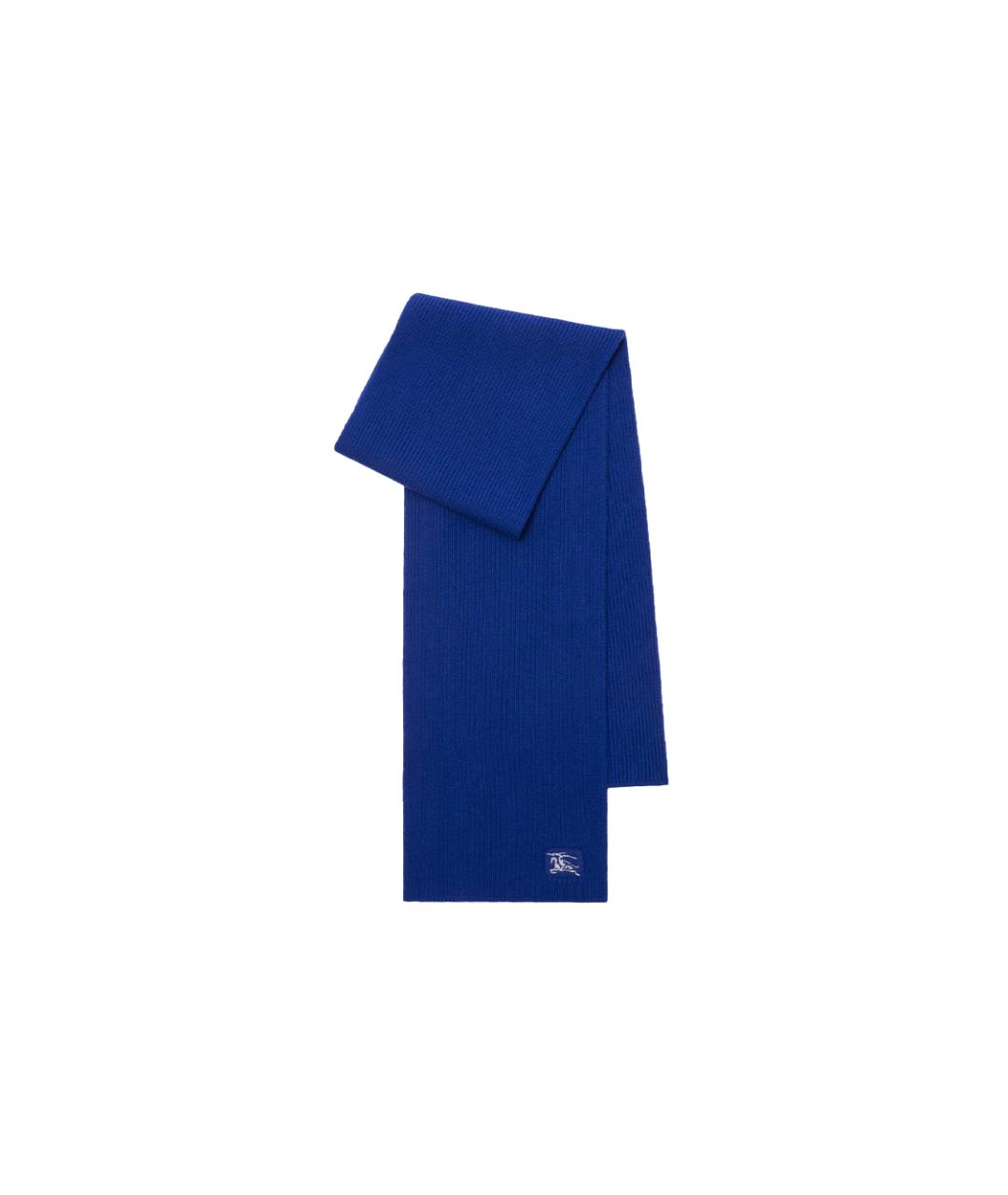 BURBERRY Синий кашемировый шарф, фото 3