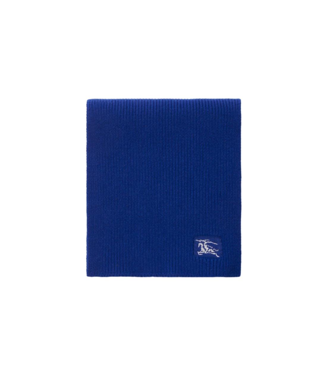 BURBERRY Синий кашемировый шарф, фото 2