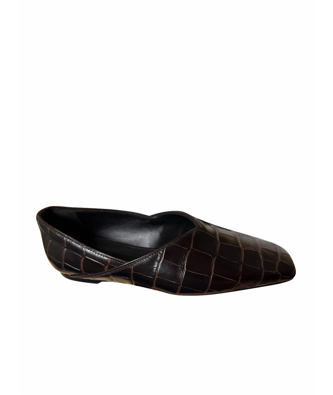 TOTEME Черные кожаные балетки, фото 1